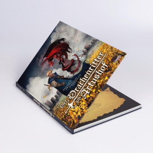 Buchcover und Innenansicht für das Buch: Le Chevalier au Dragon
