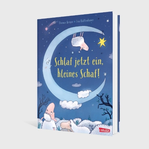 Buchcover und Innenansicht für das Buch: Schlaf jetzt ein, kleines Schaf!
