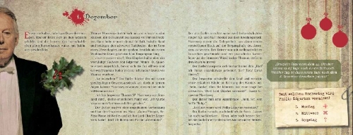 Buchcover und Innenansicht für das Buch: Mord im Herrenhaus - Ein Escape-Adventskalender für Einsteiger
