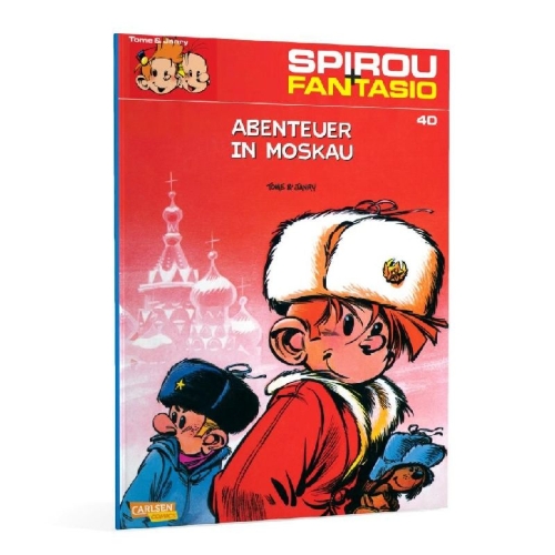 Buchcover und Innenansicht für das Buch: Spirou à Moscou
