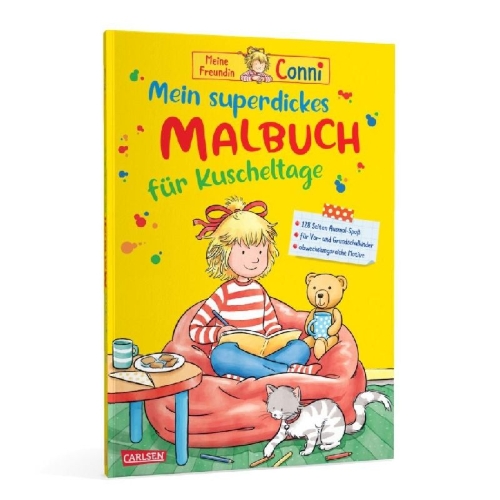 Buchcover und Innenansicht für das Buch: Conni Gelbe Reihe: Mein superdickes Vorschulbuch