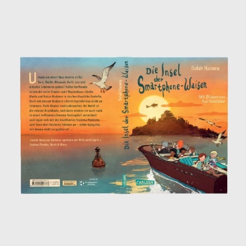 Buchcover und Innenansicht für das Buch: Die Smartphone-Waisen 2: Die Insel der Smartphone-Waisen