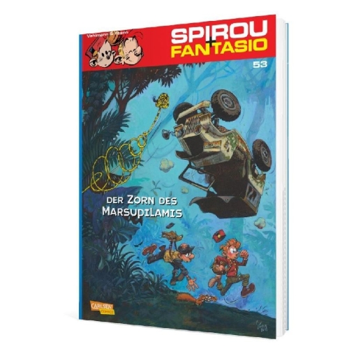 Buchcover und Innenansicht für das Buch: La Colère du Marsupilami
