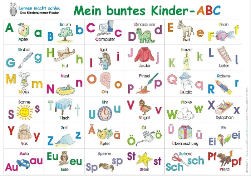 Buchcover und Innenansicht für das Buch: Mein buntes Kinder-ABC