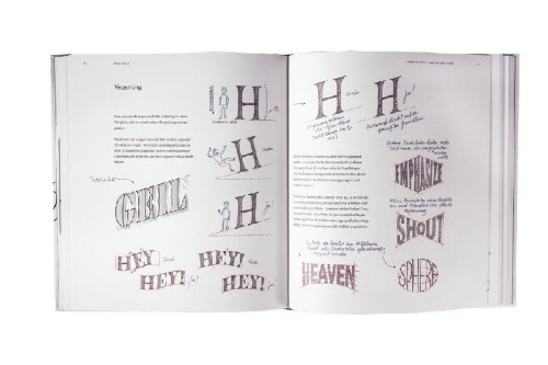 Buchcover und Innenansicht für das Buch: Lust auf Lettering