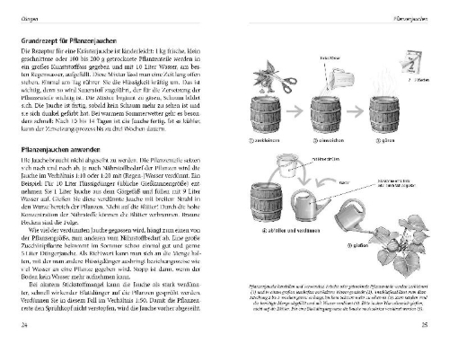 Buchcover und Innenansicht für das Buch: Beinwelljauche, Knoblauchtee & Co.