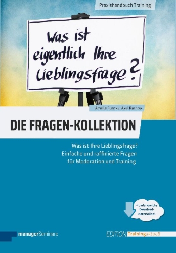 Buchcover und Innenansicht für das Buch: Die Fragen-Kollektion