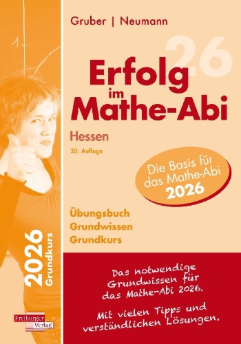 Buchcover und Innenansicht für das Buch: Erfolg im Mathe-Abi 2026 Hessen Grundkurs Grundwissen