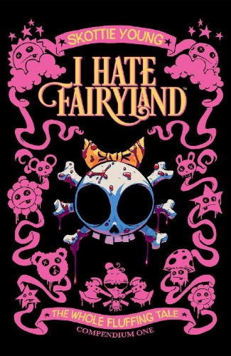 Buchcover und Innenansicht für das Buch: I Hate Fairyland Compendium One