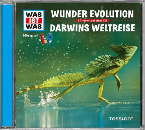 Buchcover und Innenansicht für das Buch: WAS IST WAS Hörspiel-CD: Evolution/ Darwins Weltreise