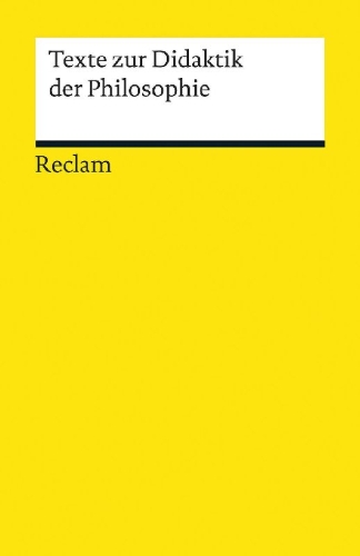Buchcover und Innenansicht für das Buch: Texte zur Didaktik der Philosophie