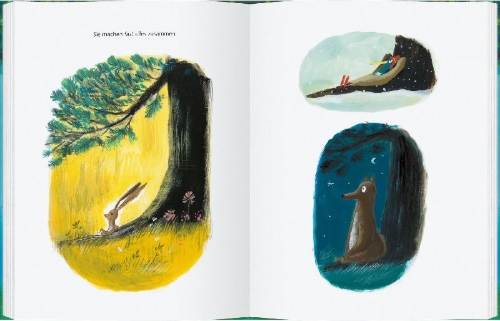 Buchcover und Innenansicht für das Buch: Big Bear, Duck and Rabbit
