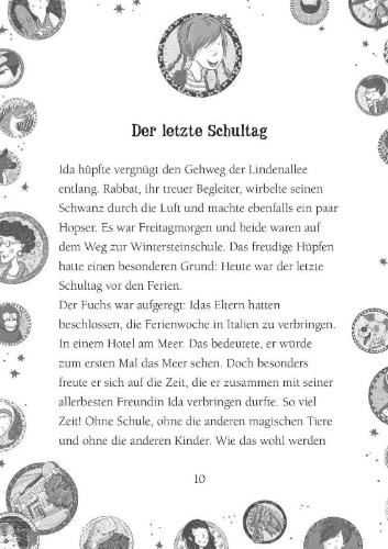 Buchcover und Innenansicht für das Buch: Schule der magischen Tiere -  Endlich Ferien 01 - Rabbat und Ida