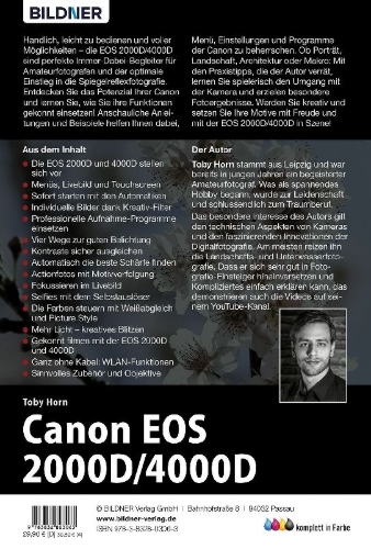 Buchcover und Innenansicht für das Buch: Canon EOS 2000D/4000D - Für bessere Fotos von Anfang an