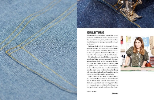 Buchcover und Innenansicht für das Buch: Jeans nähen