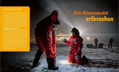 Buchcover und Innenansicht für das Buch: WAS IST WAS Polarstern. Forschen im Eis