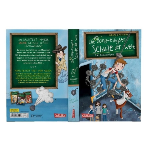 Buchcover und Innenansicht für das Buch: Die unlangweiligste Schule der Welt 1: Auf Klassenfahrt
