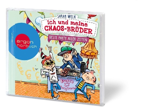 Buchcover und Innenansicht für das Buch: Ich und meine Chaos-Brüder - Beste Party aller Zeiten