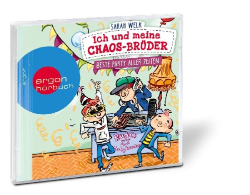 Buchcover und Innenansicht für das Buch: Ich und meine Chaos-Brüder - Beste Party aller Zeiten