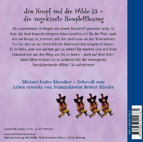 Buchcover und Innenansicht für das Buch: Jim Knopf und die Wilde 13 - Die Komplettlesung