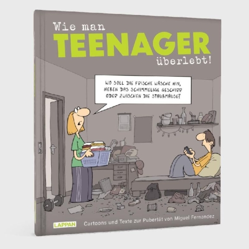 Buchcover und Innenansicht für das Buch: Wie man Teenager überlebt!