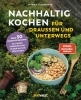 Buchcover und Innenansicht für das Buch: Nachhaltig Kochen für Unterwegs