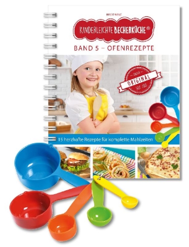 Buchcover und Innenansicht für das Buch: Kinderleichte Becherküche - Ofengerichte für die ganze Familie