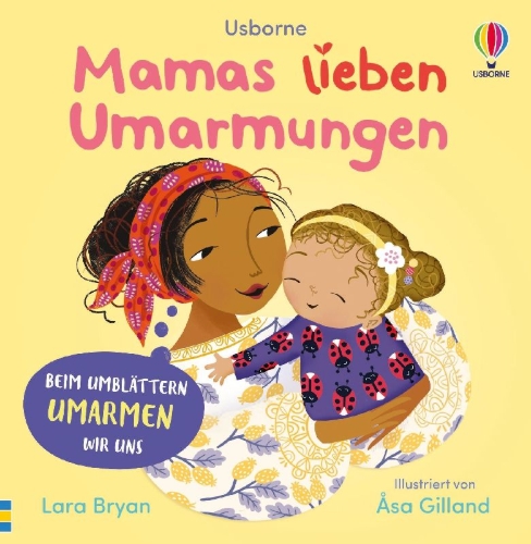 Buchcover und Innenansicht für das Buch: Mamas lieben Umarmungen