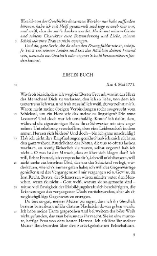 Buchcover und Innenansicht für das Buch: Die Leiden des jungen Werther