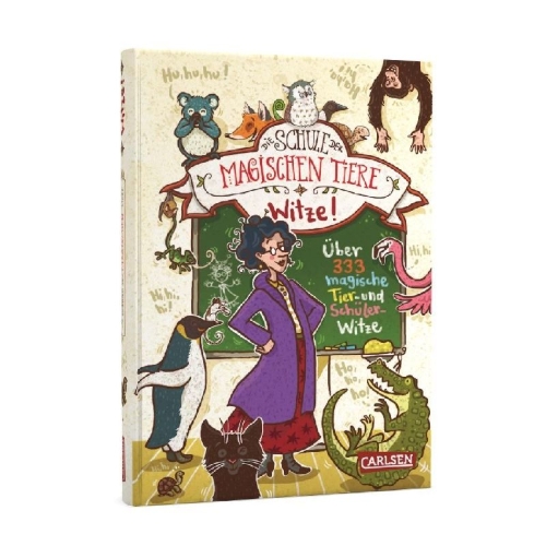 Buchcover und Innenansicht für das Buch: Die Schule der magischen Tiere: Witze! - Über 333 magische Tier- und Schülerwitze