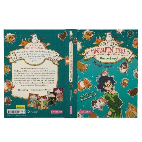 Buchcover und Innenansicht für das Buch: Die Schule der magischen Tiere 10: Hin und weg!