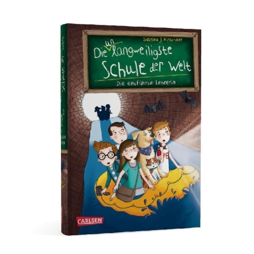 Buchcover und Innenansicht für das Buch: Die unlangweiligste Schule der Welt 3: Die entführte Lehrerin