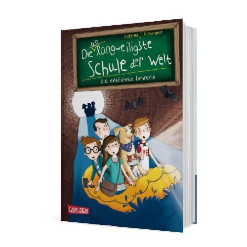 Buchcover und Innenansicht für das Buch: Die unlangweiligste Schule der Welt 3: Die entführte Lehrerin