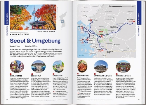 Buchcover und Innenansicht für das Buch: LONELY PLANET Reiseführer Südkorea