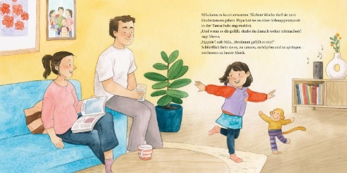 Buchcover und Innenansicht für das Buch: LESEMAUS 215: Mila tanzt