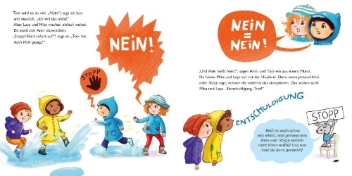 Buchcover und Innenansicht für das Buch: LESEMAUS 155: Wir können das! Ja und Nein sagen