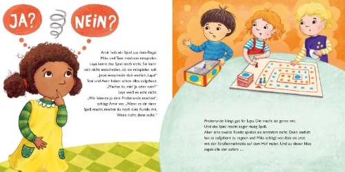Buchcover und Innenansicht für das Buch: LESEMAUS 155: Wir können das! Ja und Nein sagen