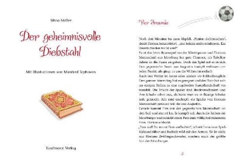 Buchcover und Innenansicht für das Buch: Der geheimnisvolle Diebstahl