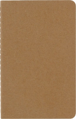 Buchcover und Innenansicht für das Buch: Moleskine Cahier pocket blanko packpapierbraun DIN A6. 3er Pack