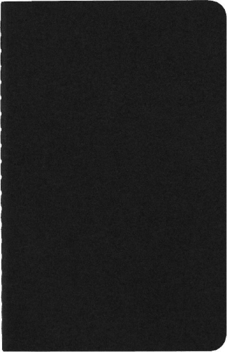 Buchcover und Innenansicht für das Buch: Moleskine Cahier pocket blanko schwarz DIN A6. 3er Pack