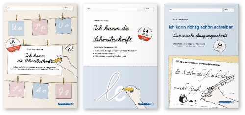 Buchcover und Innenansicht für das Buch: Ich kann die Schreibschrift LA + Übungsheft 1 und 2 - Lateinische Ausgangsschrift - 3 Hefte im Set