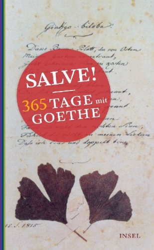 Buchcover und Innenansicht für das Buch: Salve! 365 Tage mit Goethe