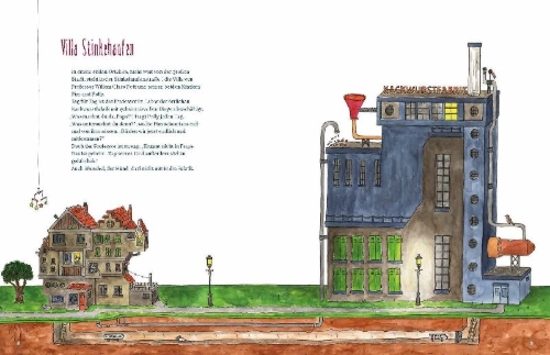Buchcover und Innenansicht für das Buch: Die Kackwurstfabrik