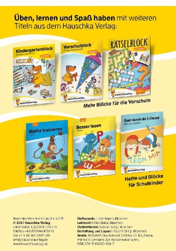 Buchcover und Innenansicht für das Buch: Kindergartenblock - Formen, Farben, Fehler finden ab 4 Jahre