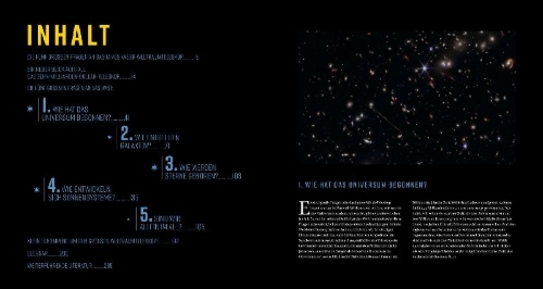 Buchcover und Innenansicht für das Buch: Unser neues Auge im All - Das James-Webb-Weltraumteleskop