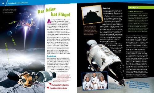 Buchcover und Innenansicht für das Buch: WAS IST WAS Band 21 Der Mond. Rätselhaft und mächtig