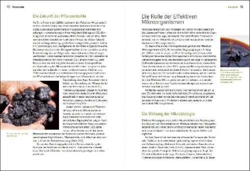Buchcover und Innenansicht für das Buch: Natürlich gärtnern mit Terra Preta