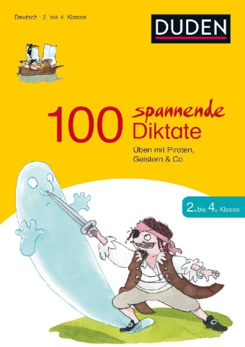 Buchcover und Innenansicht für das Buch: 100 spannende Diktate 2. bis 4. Klasse