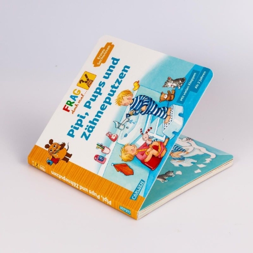 Buchcover und Innenansicht für das Buch: Frag doch mal ... die Maus: Pipi, Pups und Zähneputzen