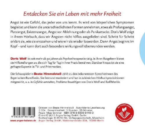 Buchcover und Innenansicht für das Buch: Ängste verstehen und überwinden